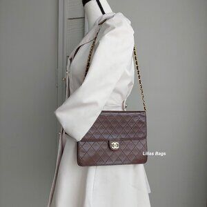 CHANEL Lambskin Leather Quilted Flap Bag